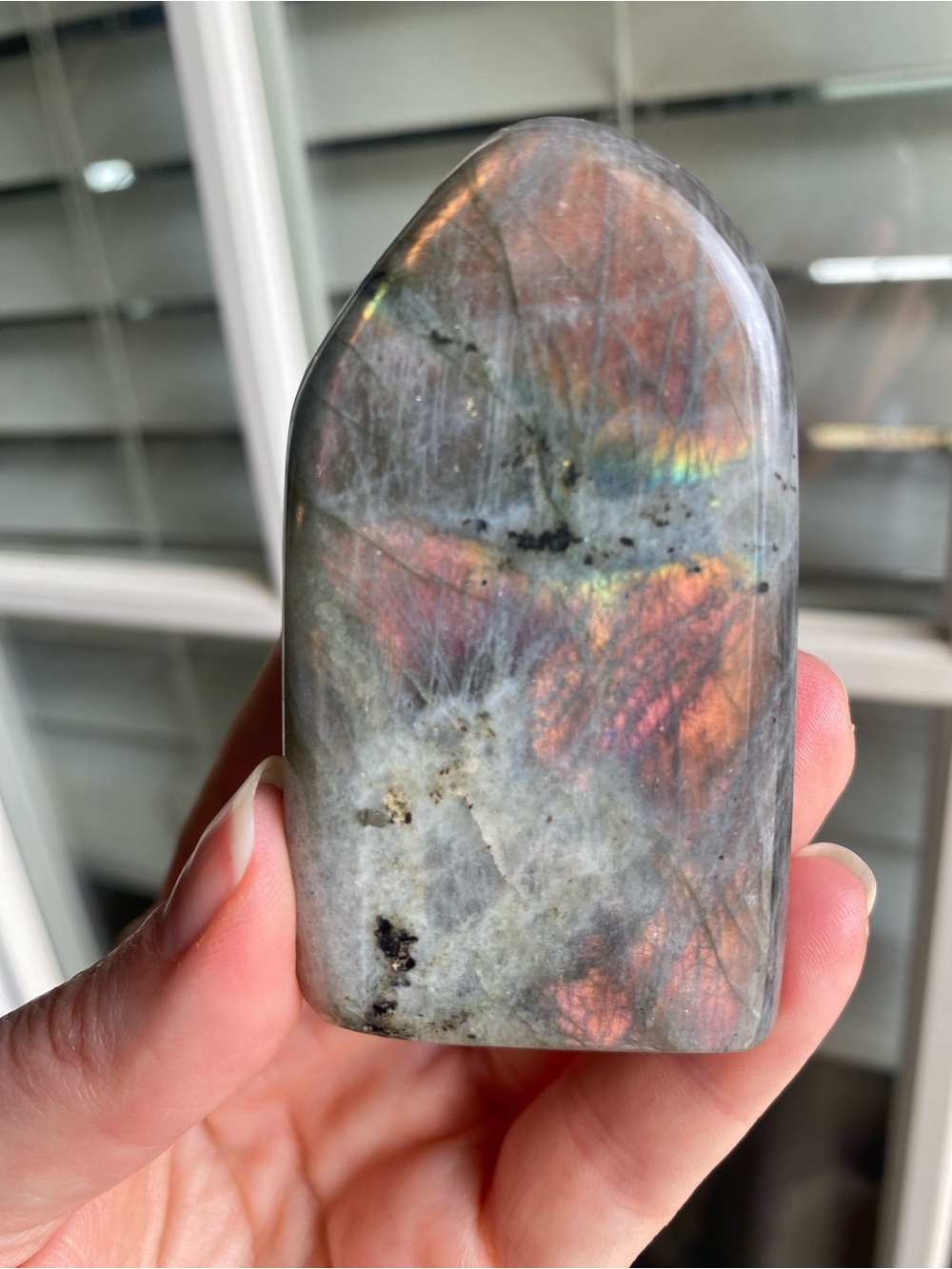 Labradorite Polished Freeform with Iridescent Rainbow Flash